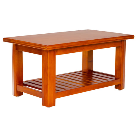 Yuba Wooden Coffee Table - Teak Finish