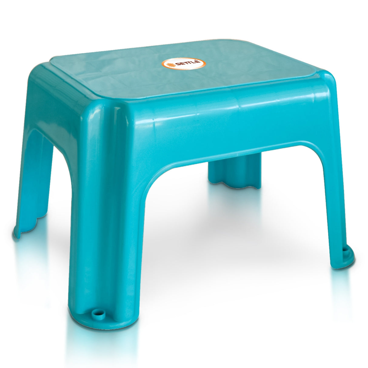 Settle Zenith Plastic Foot Stool – Pearl Light Blue