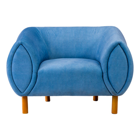 Zurich Modern Fabric Sofa Set (3+1+1-Seater) - Blue