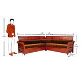 Orlando Regal Wooden Corner Sofa - Honey Finish